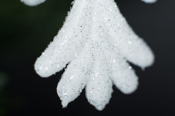 Christmas decoration - macro elements silver white snowflakes © barmalini