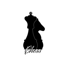 Chess. Game of chess. Chess figure silhouette. Chess knight. Chessman