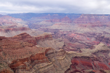 Diving into an amazing view over Grand Canyon, National Park, Colorado, USA