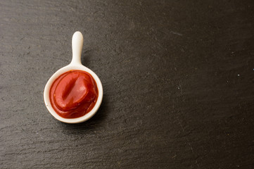 Tomato ketchup sauce in a bowl