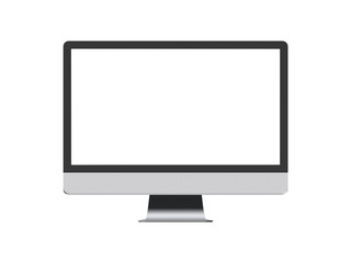 Computer display isolated on white background.
