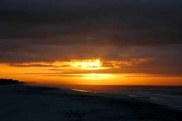 Fototapeta na wymiar Dramatic Sunrise on the Beach in Destin Florida