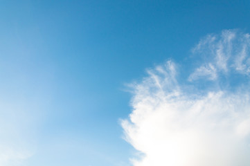 Blue sky with cloud with background daylight, natural sky composition, element of design ,Cloudy blue sky abstract background