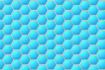 blue honeycombs Abstract background, Tech geometric design
