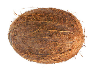 Coconut complete on white background