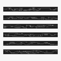 Obraz premium Set of futuristic design elements.