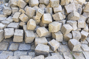 Pile of paving slabs
