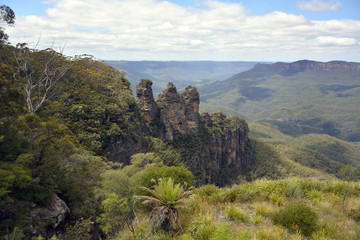 Three Sisters in the Blue Mountains of Australia.