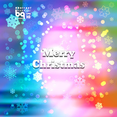 Abstract background snowflakes Merry Christmas