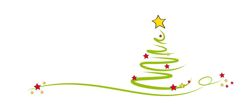 tannenbaum - scribble -.gr&uuml;n/gelb/rot