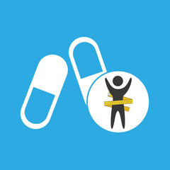 lose weight concept sport medicine vector illustration eps 10