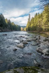 Peel and stick wall murals River Snoqualmie River Landscape