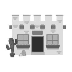 Fototapeta premium building icon. Mexican culture landmark and latin theme. Isolated design. Vector illustration