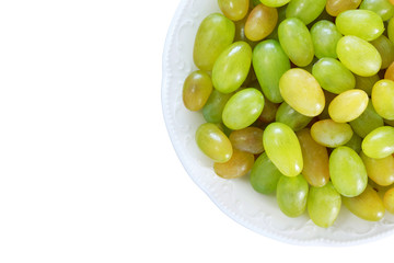 grapes on a white background