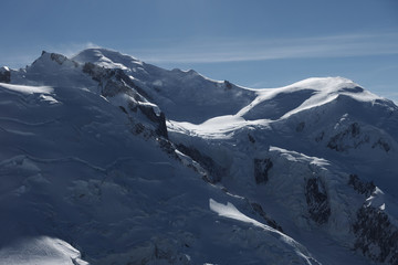 Obraz premium Mont Blanc (4810m) in Haute Savoie, France, Europe