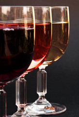 Three glasses of wine