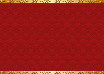 red background with antique ornaments