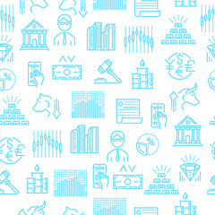 Stock Exchange Seamless Linear Pattern