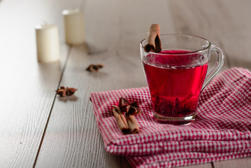 tea cup with cinnamon