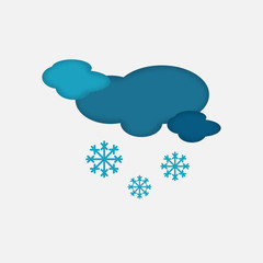 Weather Icon of the Cloudy Snowing Sky