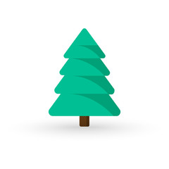 Christmas tree, vector illustration.