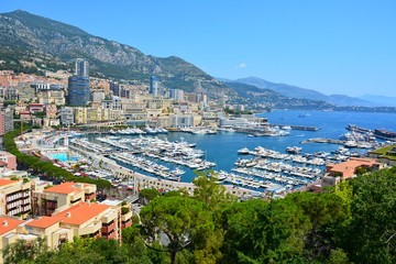View over Port Hercule in Monaco.