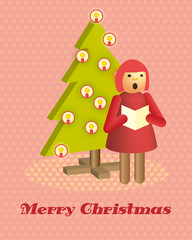Obraz na płótnie Canvas Merry Christmas singing
