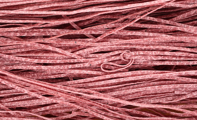 Purple pasta with truffles