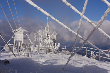 weather station in winter