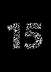 Number fifteen in scissors