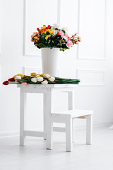 Bright interior with flowers