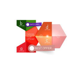 Business geometric infographic banner templates