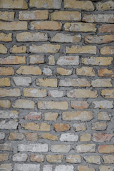 Old bricklaying. Yellow brick.