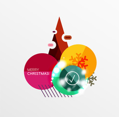 Christmas sale stickers with sample promo text