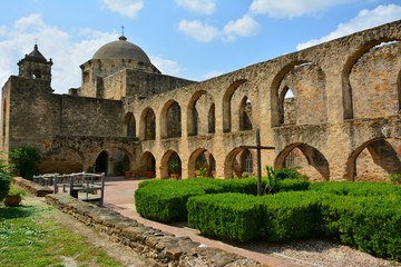 Mission San Jose in San Antonio, Texas, USA.