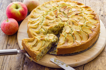 Tasty apple pie homemade