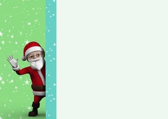 Santa claus figurine waving