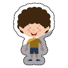 Boy cartoon icon. Kid childhood little people and person theme. Isolated design. Vector illustration