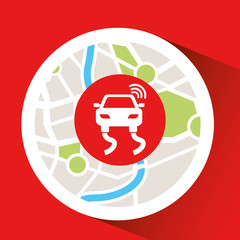 road travel laptop map gps vector illustration eps 10