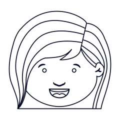 Girl cartoon icon. Kid childhood little people and person theme. Isolated design. Vector illustration