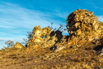 Beautiful rock in the morning light