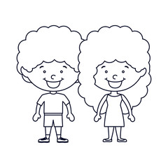 Boy and girl cartoon icon. Kid childhood little people and person theme. Isolated design. Vector illustration
