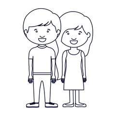 Boy and girl cartoon icon. Kid childhood little people and person theme. Isolated design. Vector illustration