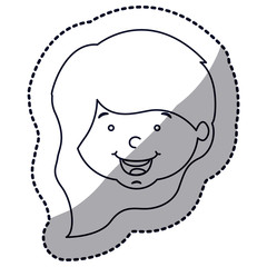 Girl cartoon icon. Kid childhood little people and person theme. Isolated design. Vector illustration