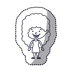 Girl cartoon icon. Kid childhood little people and person theme. Isolated design. Vector illustration