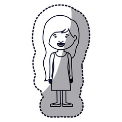 Girl cartoon icon. Kid childhood little people and person theme. Isolated design. Vector illustration