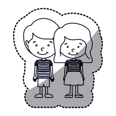Girl and boy cartoon icon. Kid childhood little people and person theme. Isolated design. Vector illustration