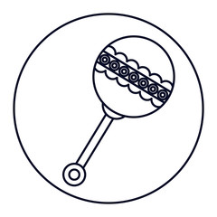 Maraca icon. Baby object child childhood infant theme. Isolated design. Vector illustration