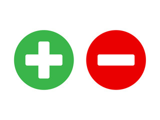 Fototapeta premium Plus and minus icon vector