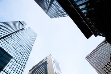 Obraz na płótnie Canvas Skyscraper of business and financial district